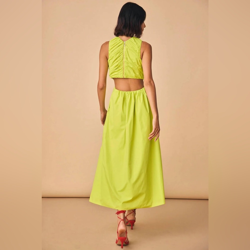 NWT Hunter Bell Kathleen Lime Dress 🍋‍🟩 size 6 - Picture 4 of 6